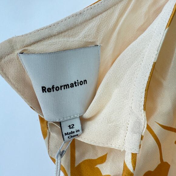 Reformation Womens Anaiis Silk Maxi Dress Maracuya Floral Size 12 NWT - Picture 10 of 11